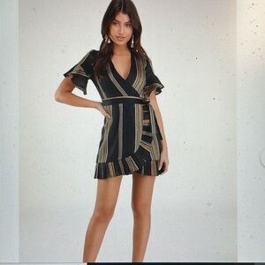 New honey punch linen wrap dress